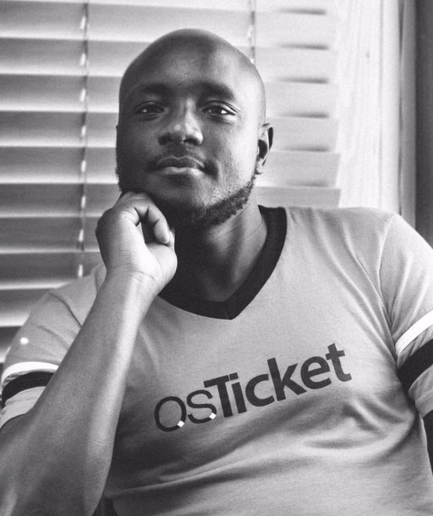 Peter Rotich wearing an osTicket shirt